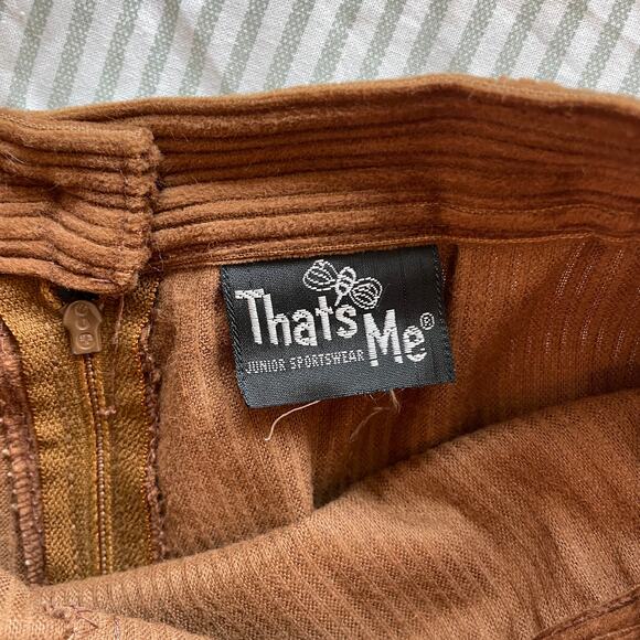 Vintage – Brown Corduroy High Rise A-Line Midi Skirt - Picture 7 of 7